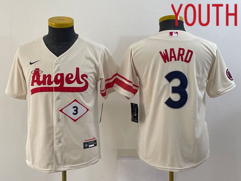 Youth Los Angeles Angels 3 Ward Cream City Edition Nike 2022 MLB Jersey